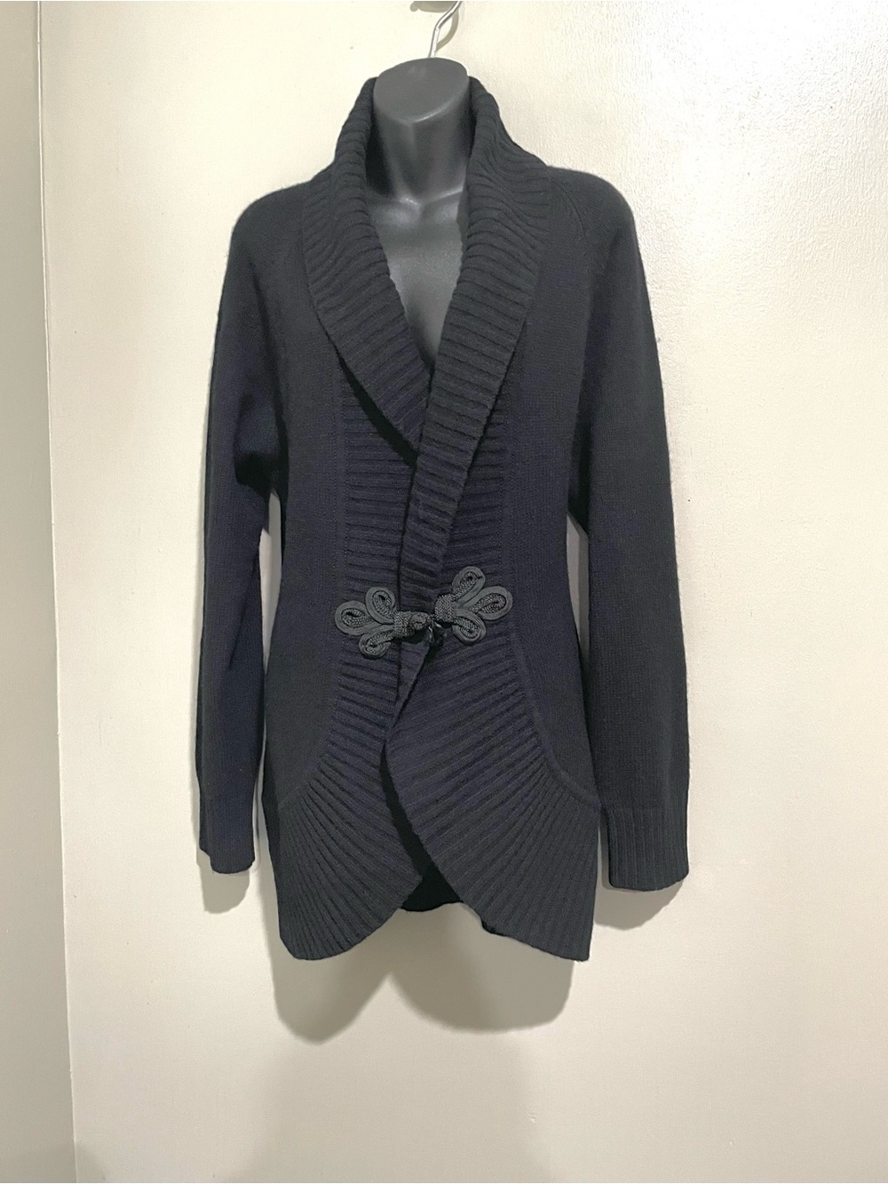 Ralph Lauren Black Lambswool Cardigan